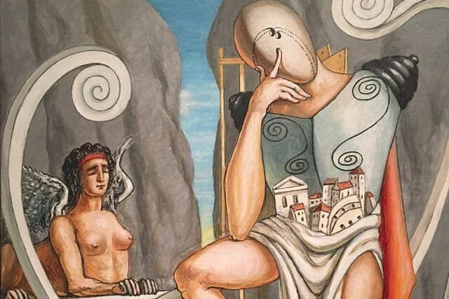 Pintura representando o encontro de Édipo com a Esfinge. A foto ilustra o artigo O que é o Complexo de Édipo: Significado, Sinais, Controvérsia e Implicações Clínicas escrito pelo psicanalista Homero Mônaco para o site Online Psicanalista